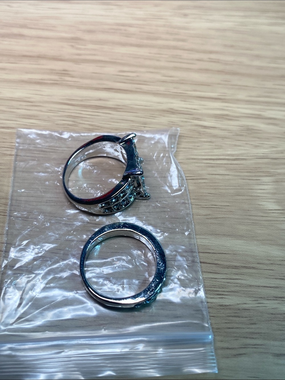 Women's Silver and Peach Flower Fashion Rings - Multi-Pack - Picture 3 of 10